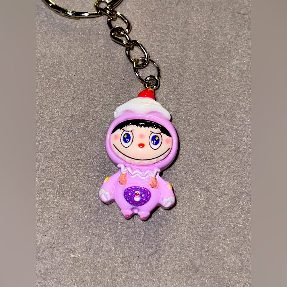 Labubu as a Cupcake Micro Resin Keychain/Bag Charm. NIP